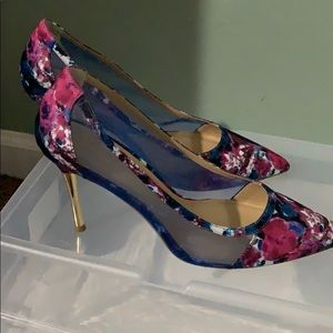 Multi Color Floral Heels 11M